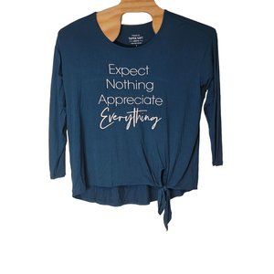 Torrid‎ Super Soft Knits Long Sleeve Cropped Graphic Tee Shirt Women's Size 1X.
